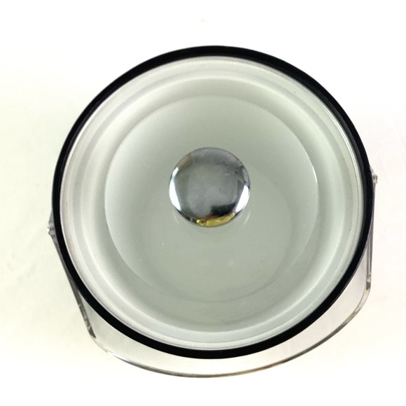 MCM-like new -black vinyl and clear plastic ice bucket - Picture 2 of 8